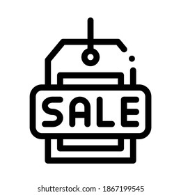 vector de icono negro de venta de etiquetas. signo de venta de etiquetas. ilustración de símbolo aislado