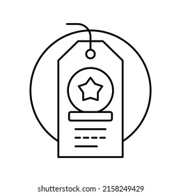 label sale bonus line icon vector. label sale bonus sign. isolated contour symbol black illustration