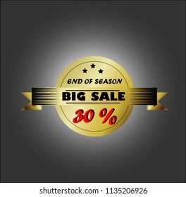 Label sale - end of season - sale 30%
