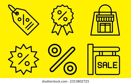 Label sale icons vector design