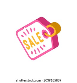 label sale isometric icon vector. label sale sign. isolated symbol illustration