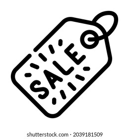 label sale line icon vector. label sale sign. isolated contour symbol black illustration