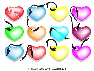 Label sales heart