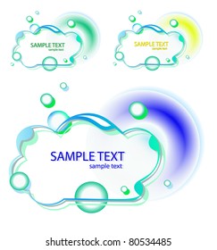 Label. Sample text. Vector.