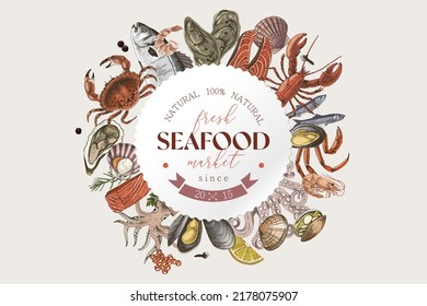 Label for a seafood store 