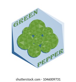 Label for seasoning Green Pepper
