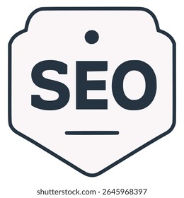Label SEO Internet Tag Business Flat Color Vector Illustratie Sjabloonontwerp