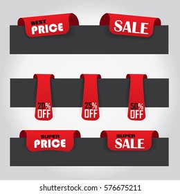 Label set with different discounts and offers