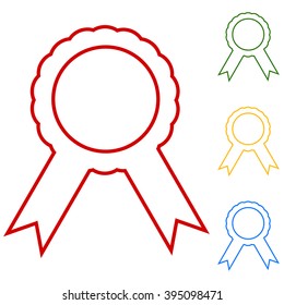 Label. Set of line icons
