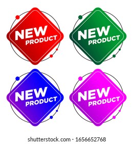 conjunto de etiquetas de nuevo producto . ilustración vectorial 