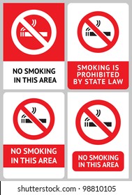Label set No smoking