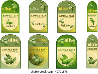 label set for product. olive oil