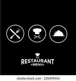 Label set for restaurant menu design