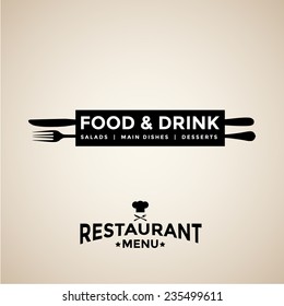 Label set for restaurant menu design