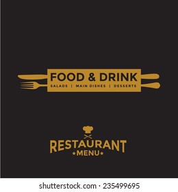 Label set for restaurant menu design