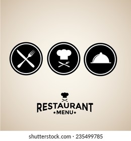 Label set for restaurant menu design