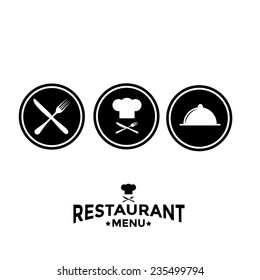 Label set for restaurant menu design