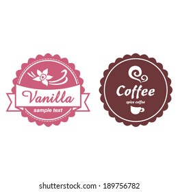 Label set for sweets-shop and cafe