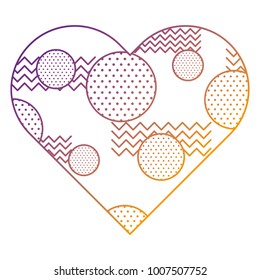 label shape heart different geometric figures