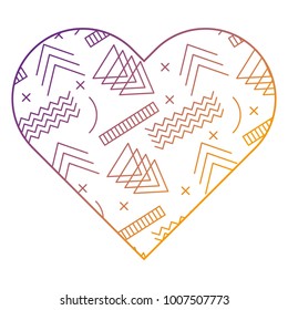 label shape heart different geometric figures