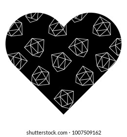 label shape heart different geometric figures