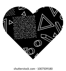 label shape heart different geometric figures