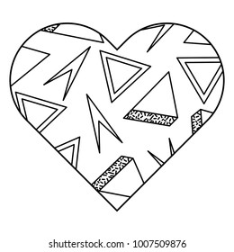 label shape heart different geometric figures
