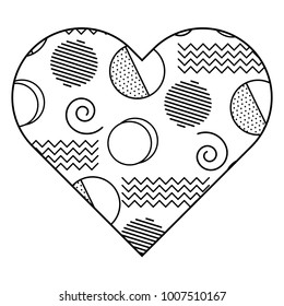 label shape heart different geometric figures