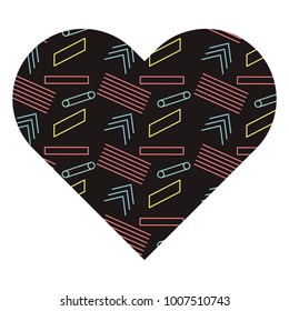 label shape heart different geometric figures