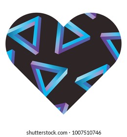 label shape heart different geometric figures