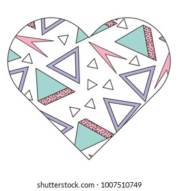 label shape heart different geometric figures