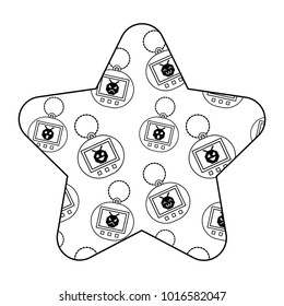 label shape star retro toy vintage tamagotchi