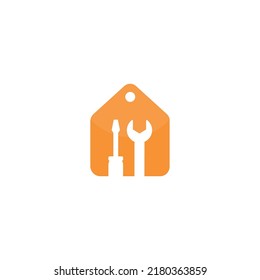label shaped carpenter tools logo