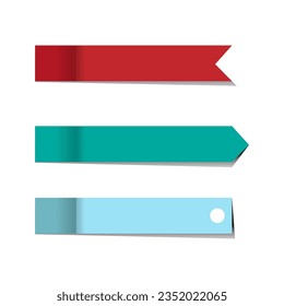 Label sign book element design collection for title header