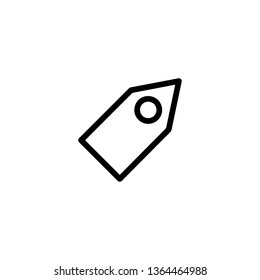 Label sign icon.