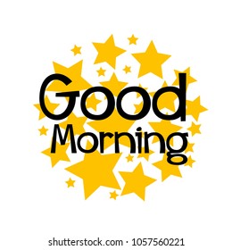 label or sign with star background