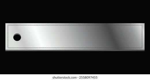 Label Silver Ribbon sign tag banner illustration vector