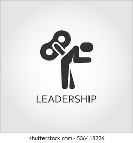 Label of . Simple black icon Logo drawn in flat style. Black shape pictograph for your design needs. Vector contour silhouette on white background