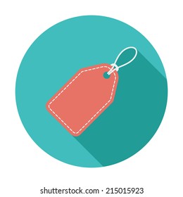 Label. Single flat color icon. Vector illustration.