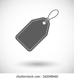 Label. Single flat icon on white background. Vector illustration.