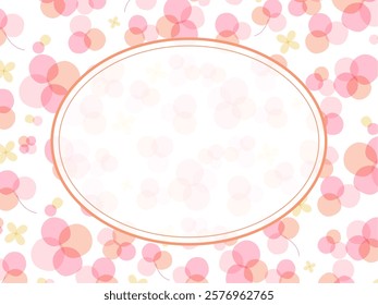 Label with small floral pattern-style abstract background