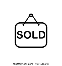 label sold  tag vector template