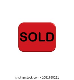 label sold  tag vector template