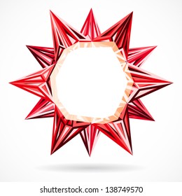 Label Speech Bubble from Triangles with place for your text. Vector Illustration