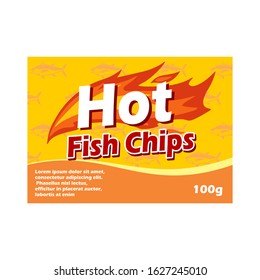 label for spicy chips/food design vector illustration 