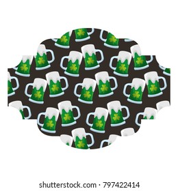 label st patrick day beer glass pattern