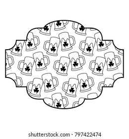 label st patrick day beer glass pattern