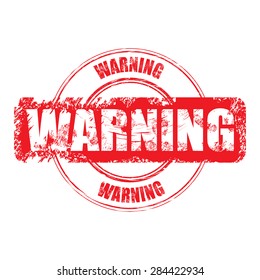 Label stamp design WARNING