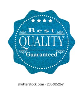 label stamp with text best quality guaranteed on vector illustration