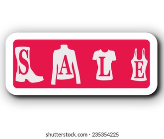 label stamp with text sale on vector illustration
